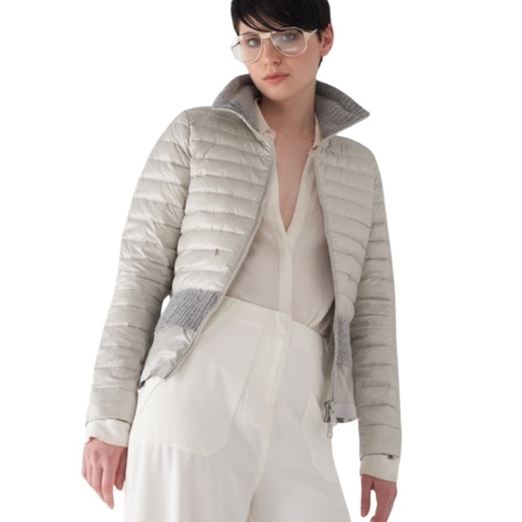 SOSKEN Studio BEV Grey Lightweight Down Puffer Jacket- Size 3/Small- Medium - Picture 1 of 13